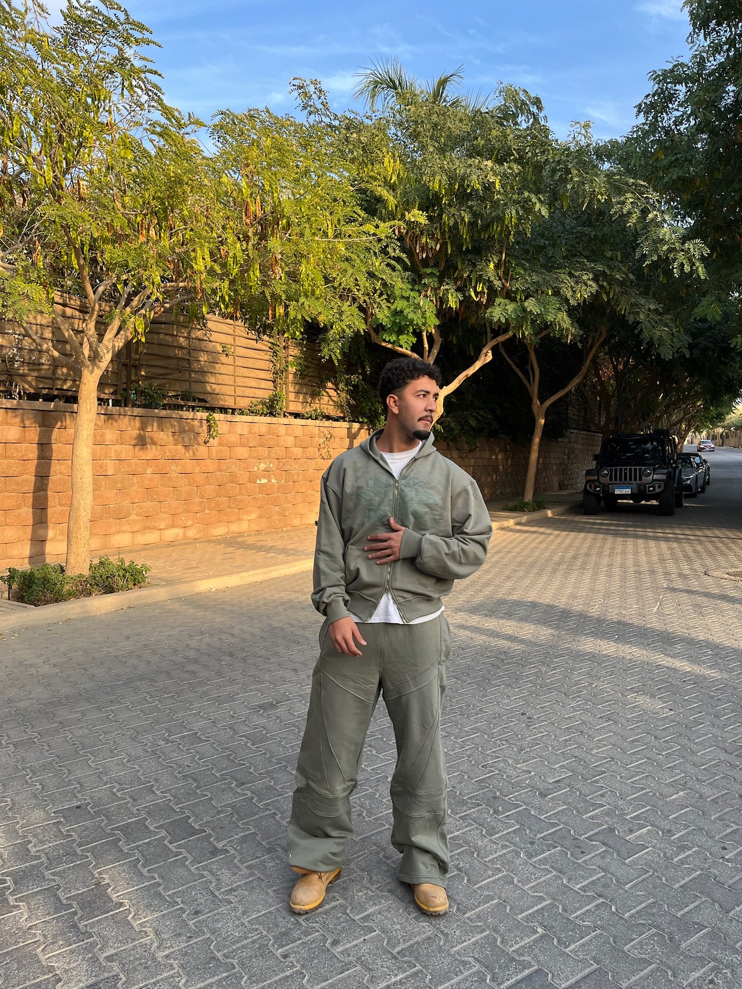 Olive Green On the street Zip-Up