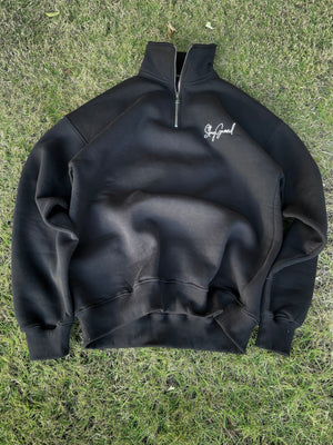 Black Half-Zip Sweater