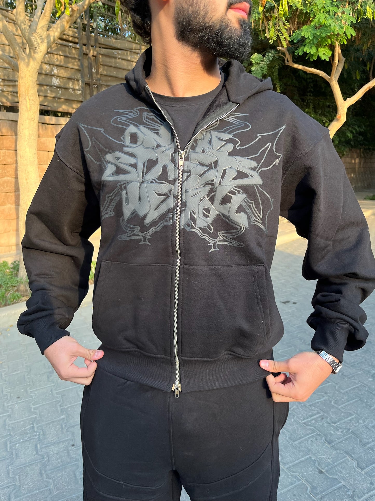 Black On the Street Zip-Up